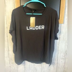 NWT Alala Ladder Logo Short Sleeve Black White T shirt